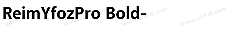 ReimYfozPro Bold字体转换